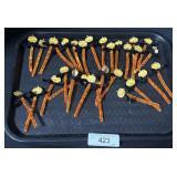 Vintage Handmade Halloween Pipe Cleaner Ornaments.