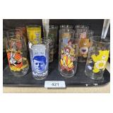 Lot Of Character & Advertising Glasses.