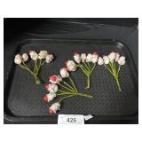 Vintage Christmas Pipe Cleaner Ornaments.