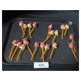 Vintage Handmade Pipe Cleaner Ornaments.