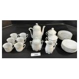 Vintage White Porcelain Tea Set.