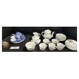 Floral, Blue & White Tea Sets, Trinket Box