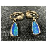 Fire Opal Clip On Earrings.