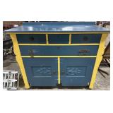 Rustic Painted Oak Sideboard.