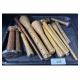 Vintage Wooden Industrial Bobbins.
