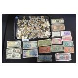 U.S $2 Bills & Foreign Currency, Canada, Vietnam.