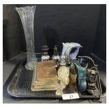 Lot Of Vases, Vintage Books, Perfume Bottles.