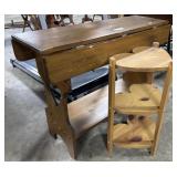 Rustic Pine Heart Cutout Side Tables.