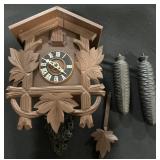 Vintage German Wooden Cuckoo Clock.
