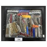 Pocket Knives W/ Display Case.