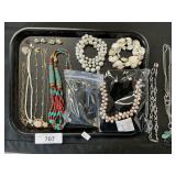 Costume Jewelry, Beaded Necklaces, Earrings.