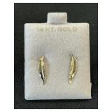 14KT Gold Leaf Earrings.