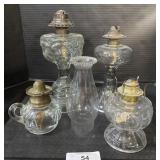 Oil Lamp Bases & Shade.