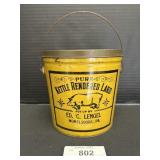 Ed. C. Lengel Womelsdorf PA Rendered Lard Tin.