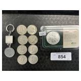 999 Silver American Eagle, 90% & 40% Silver Halves