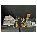 Erzgebirge Christmas Figurines, LED House, Bell.