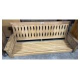Solid Oak Porch Swing.