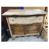 Unfinished Serpentine Front Wash Stand.