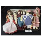 Lot Of Dolls- China Head & Porcelain.