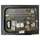 Costume Jewelry Necklaces, Pins, Cufflinks.