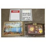 Coca-Cola & Black Label Beer Adv Light Up Signs.