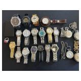 16 Fashion Pocket Watches & 5 Pocket Watches.