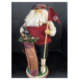 Vintage Golfing Santa Figure.