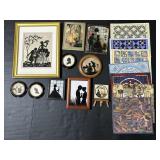 Victorian Era Style Domed Glass Silhouette Art.