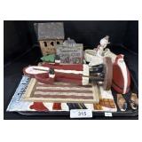 Rustic Style Christmas Wall Art & Santa Figures.