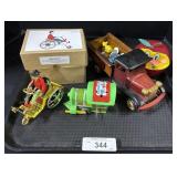 Windup Tin Toy W/ Box & Toys.