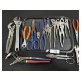 Various Tools, Tin Snips, Pliers, Vice Grips,