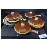 Brown Hull Pottery Bowls.