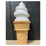 Blow Mold Safe-T Cup Ice Cream Cone Bank.