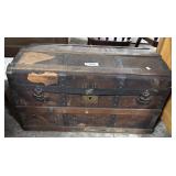 Vtg Wooden Trunk.