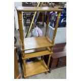 Mid Century Blonde Oak Side Table.