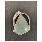 Sterling Silver & Aventurine Pendant.