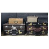 5 Various Brief Cases, Watch Cases, Locking Box.
