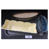 Hull, Stangl Pottery Planters, Platters.