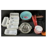 Fire King Dishes, Enamelware Pans, Vogue, Kanawha.