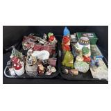 Lot Of Christmas Ornaments & Table Decor.