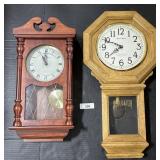 2 Daniel Dakota Wooden House Wall Clocks.