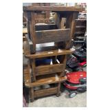 (3) Knotty Pine End Tables.