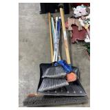 Brooms, Brushes, Shovel & Sledge.