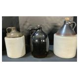 3 Stoneware Jugs.