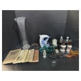 Lot Of Vases, Vintage Books, Perfume Bottles.