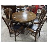 Antique Victorian Style Oak Dining Table.