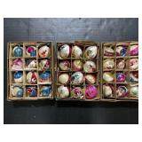 Vintage Blown Glass Christmas Ornaments.