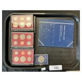 Lot Of Proof Sets & Collectors Book.