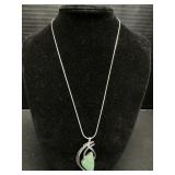 Sterling Silver & Variscite Necklace & Pendant.