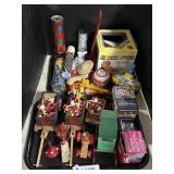 Vintage Toys, Kaleidoscopes, Tops, Christmas.